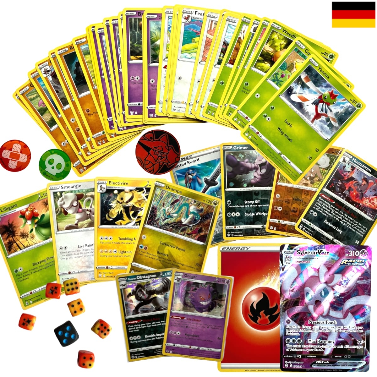 Pokémon - Bulk Set 100 mit V oder VMax - Deutsch