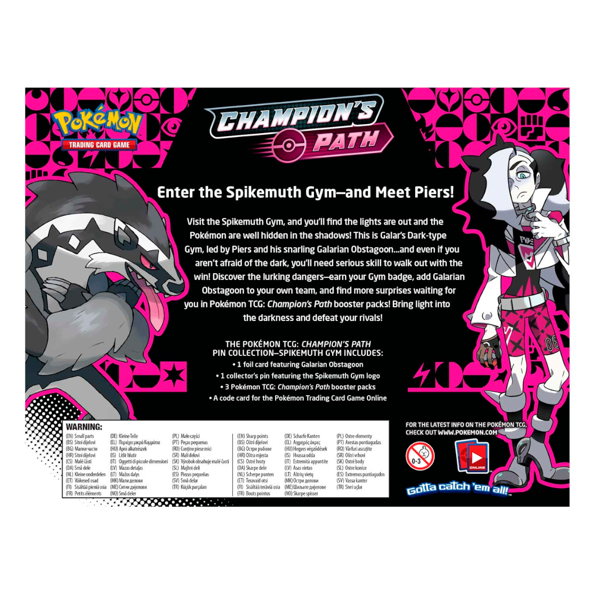 Pokémon - Spikemuth Gym Pin Collection - Champion's Path
