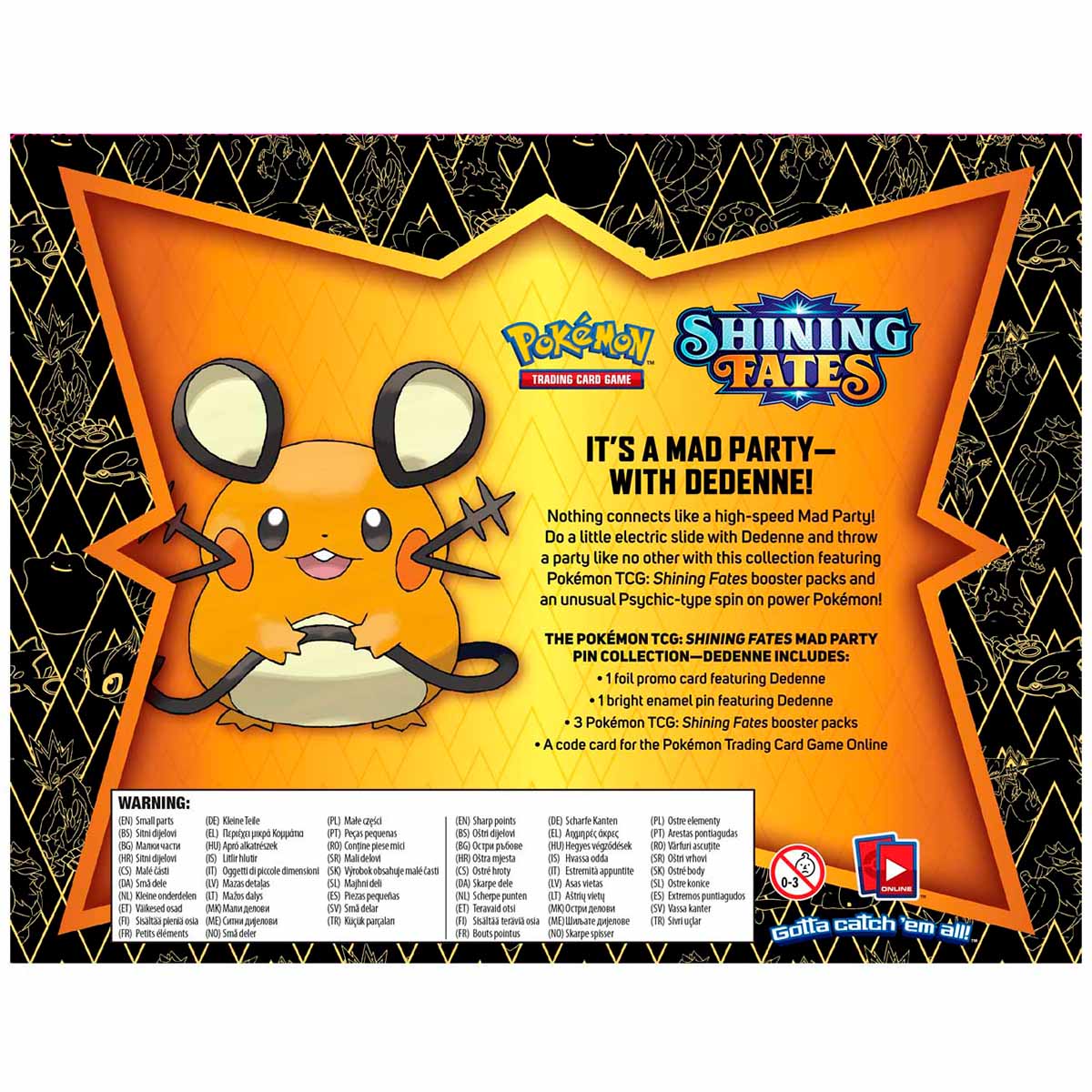 Pokémon - Shining Fates Mad Party Pin Collection - Dedenne