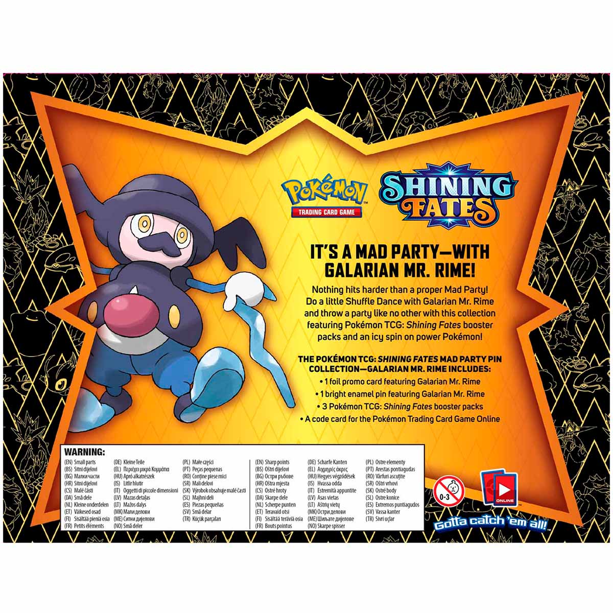 Pokémon - Shining Fates Mad Party Pin Collection - Galarian Mr. Rime