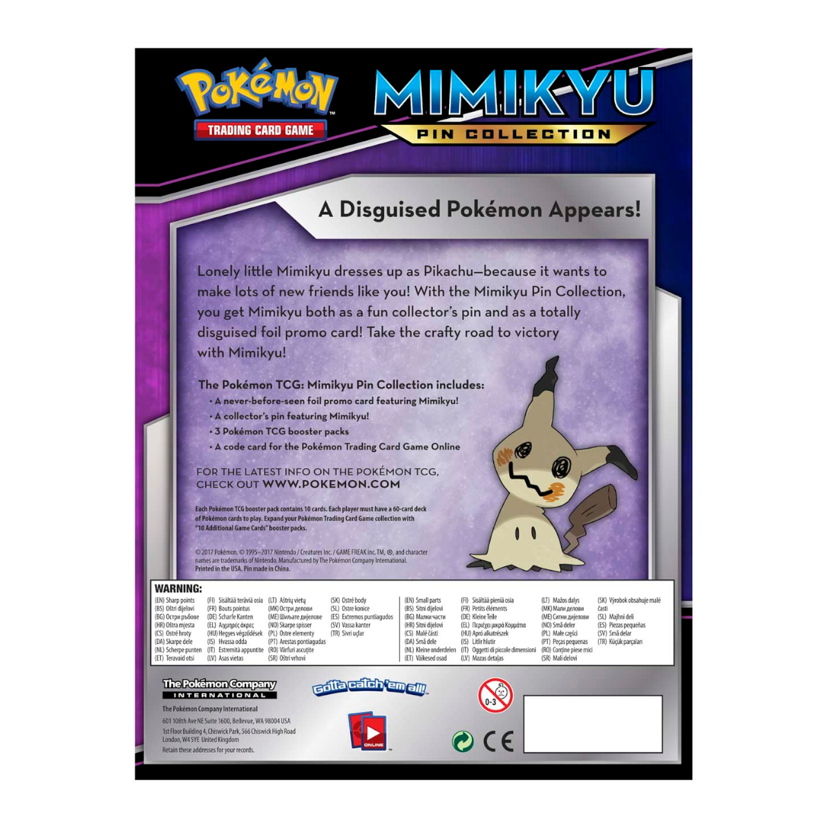 Pokémon -  Mimikyu Pin Collection